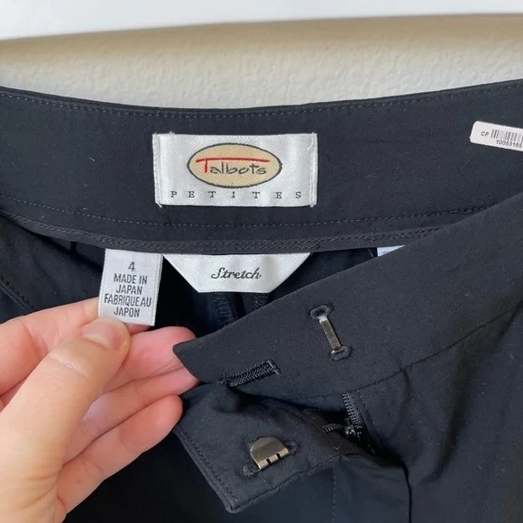 Talbots Black Petite Trousers Made In Japan Size 4 - Picture 6 of 11